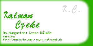 kalman czeke business card